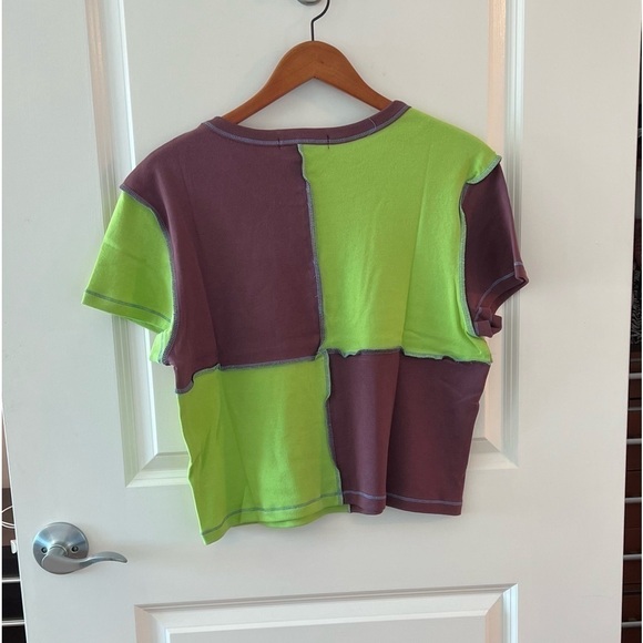 Daydreamer Size XL Patch Shrunken Tee Cropped T- Shirt NWT - Picture 5 of 13